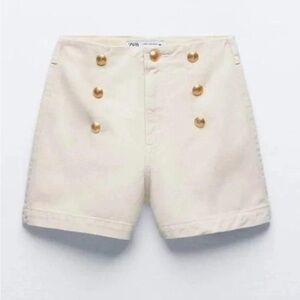 Bloggers Favorite Zara Denim Shorts with Golden Buttons size 10
